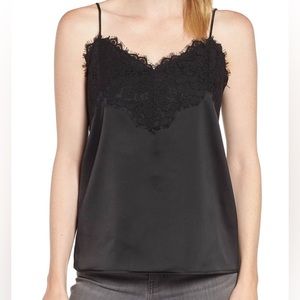 Nordstrom / Gibsonlook Black Lace Tank Top